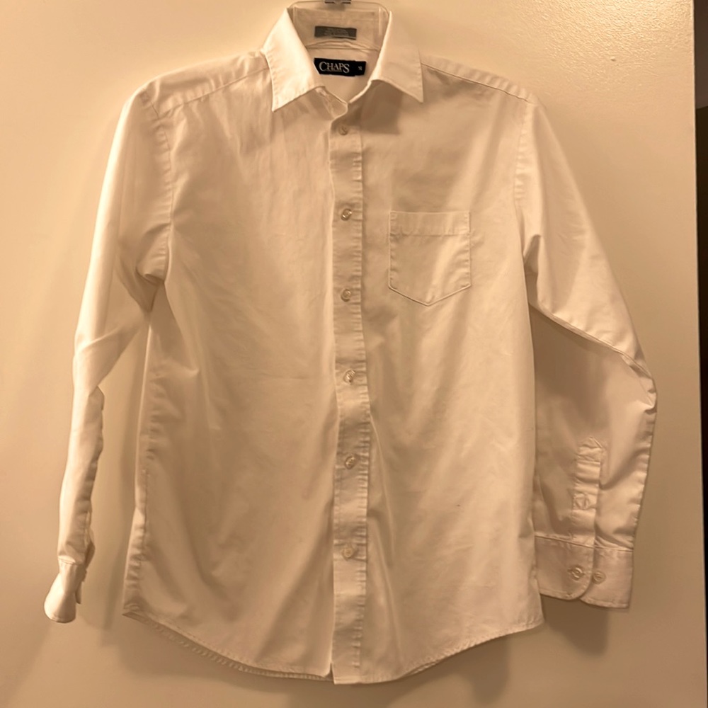 Boys white button down dress shirt